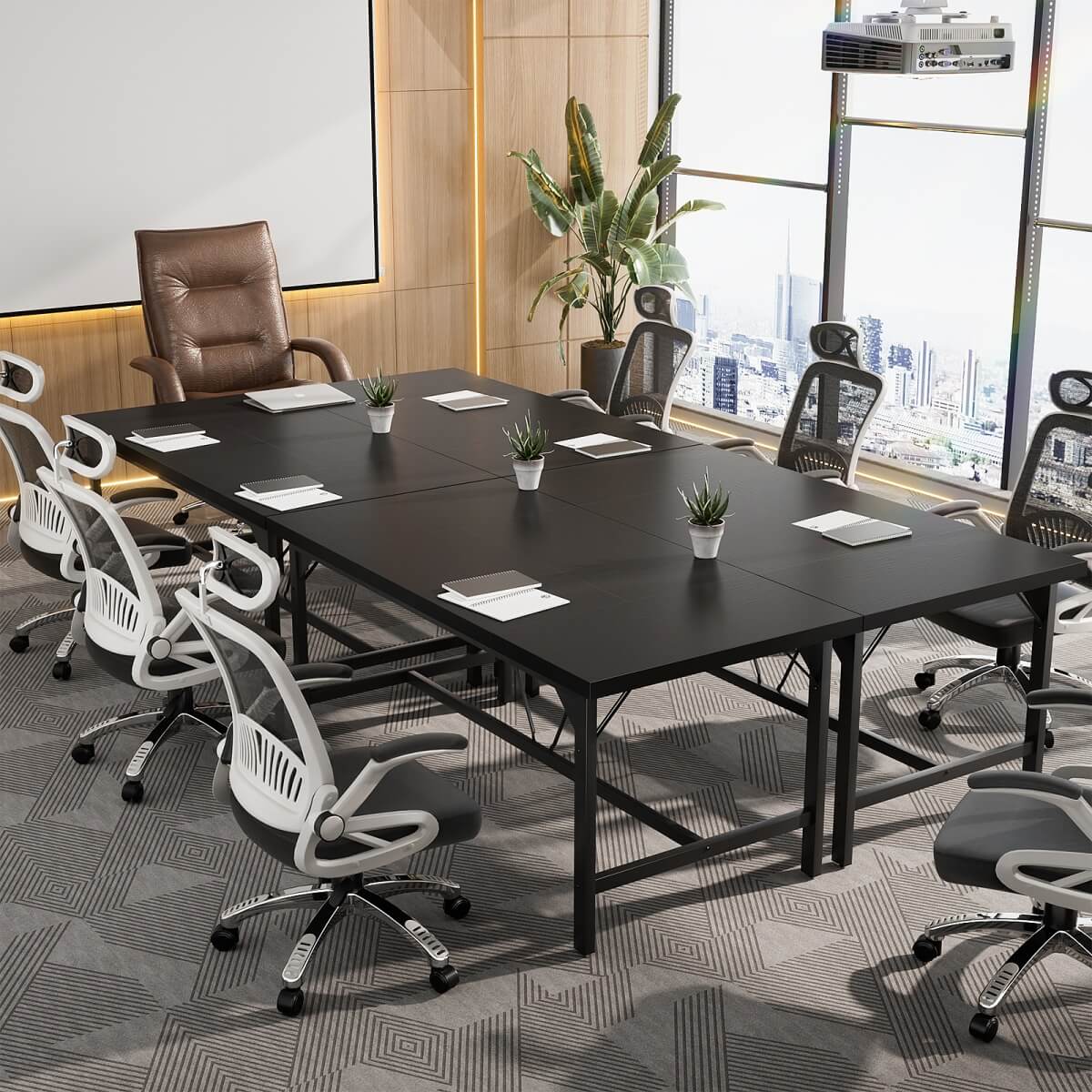 63 Inch Computer Desk, Sturdy Large Office Desk, Premium 2 Person Long Desks