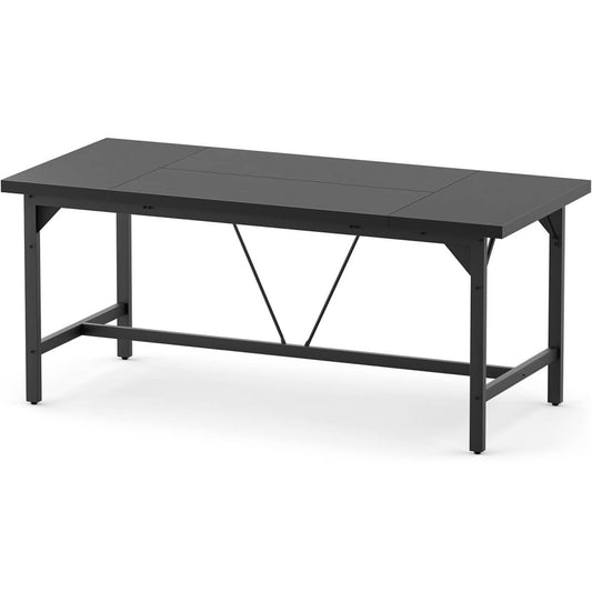 63 Inch Computer Desk, Sturdy Large Office Desk, Premium 2 Person Long Desks