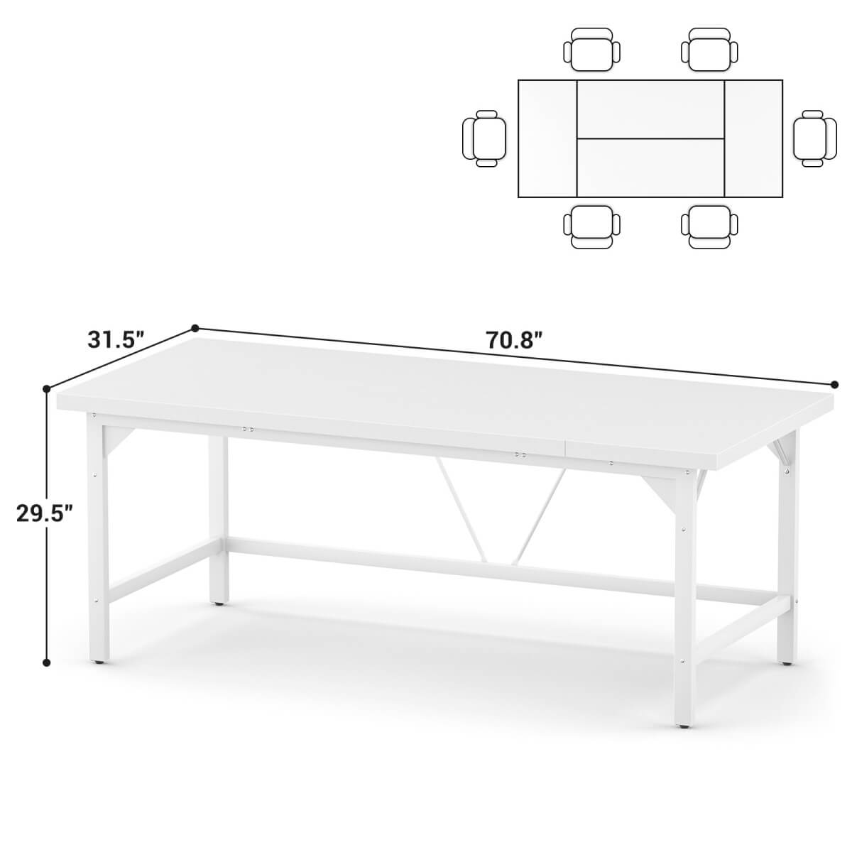 70.8 x 31.5 Inch Extra Long Executive Computer Desk