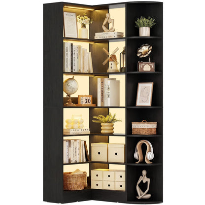Corner Shelf with 6 Motion Sensor Lights