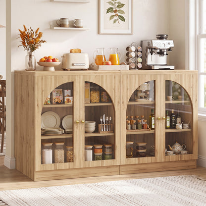 31.5" Sideboard Buffet Cabinet with Tempered Glass Doors