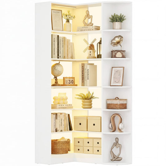 Corner Shelf with 6 Motion Sensor Lights