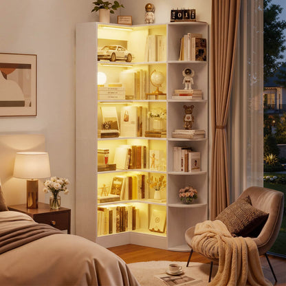 Corner Shelf with 6 Motion Sensor Lights