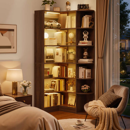 Corner Shelf with 6 Motion Sensor Lights