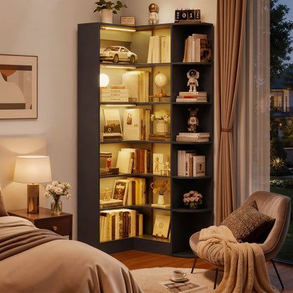 Corner Shelf with 6 Motion Sensor Lights