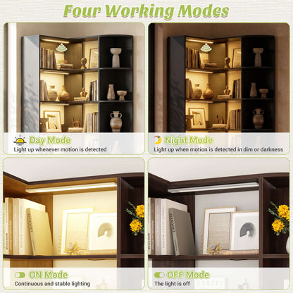 Corner Shelf with 6 Motion Sensor Lights