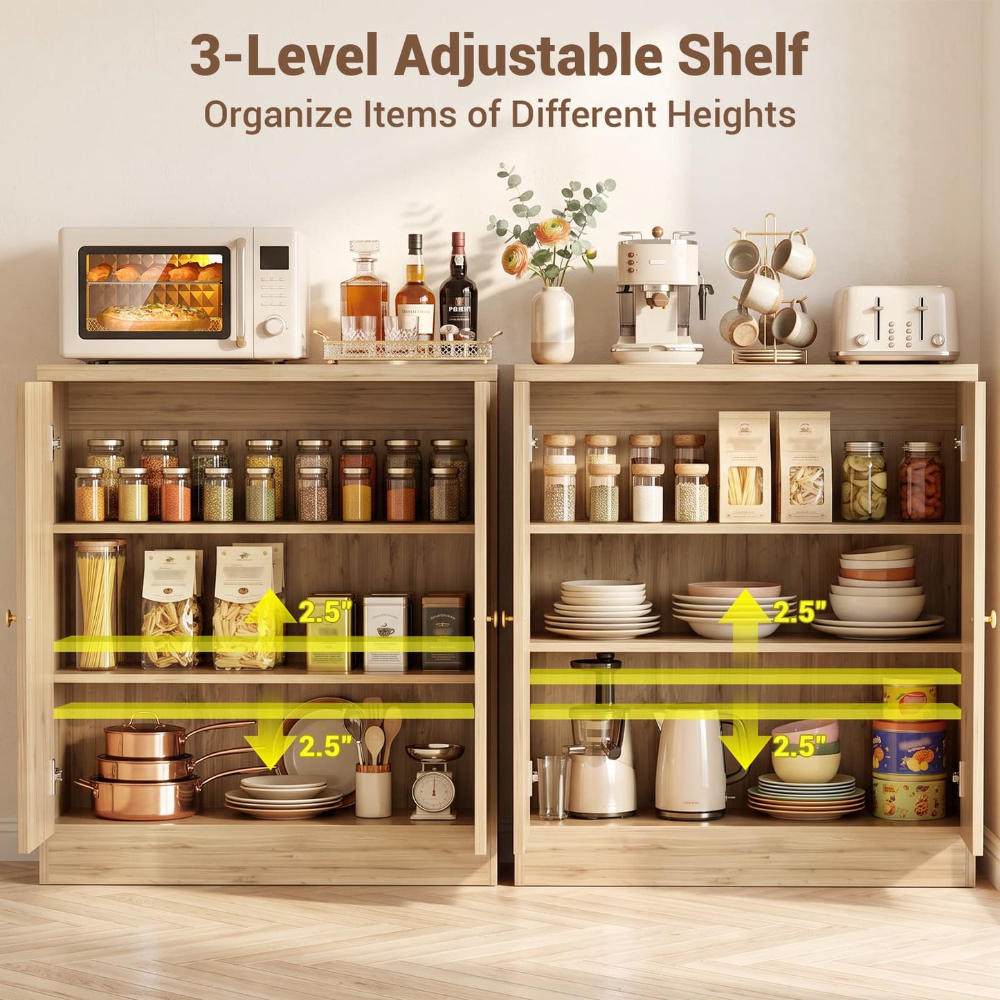 31.5" Sideboard Buffet Cabinet with Soft Close Doors