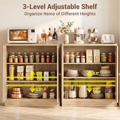 31.5" Sideboard Buffet Cabinet with Soft Close Doors
