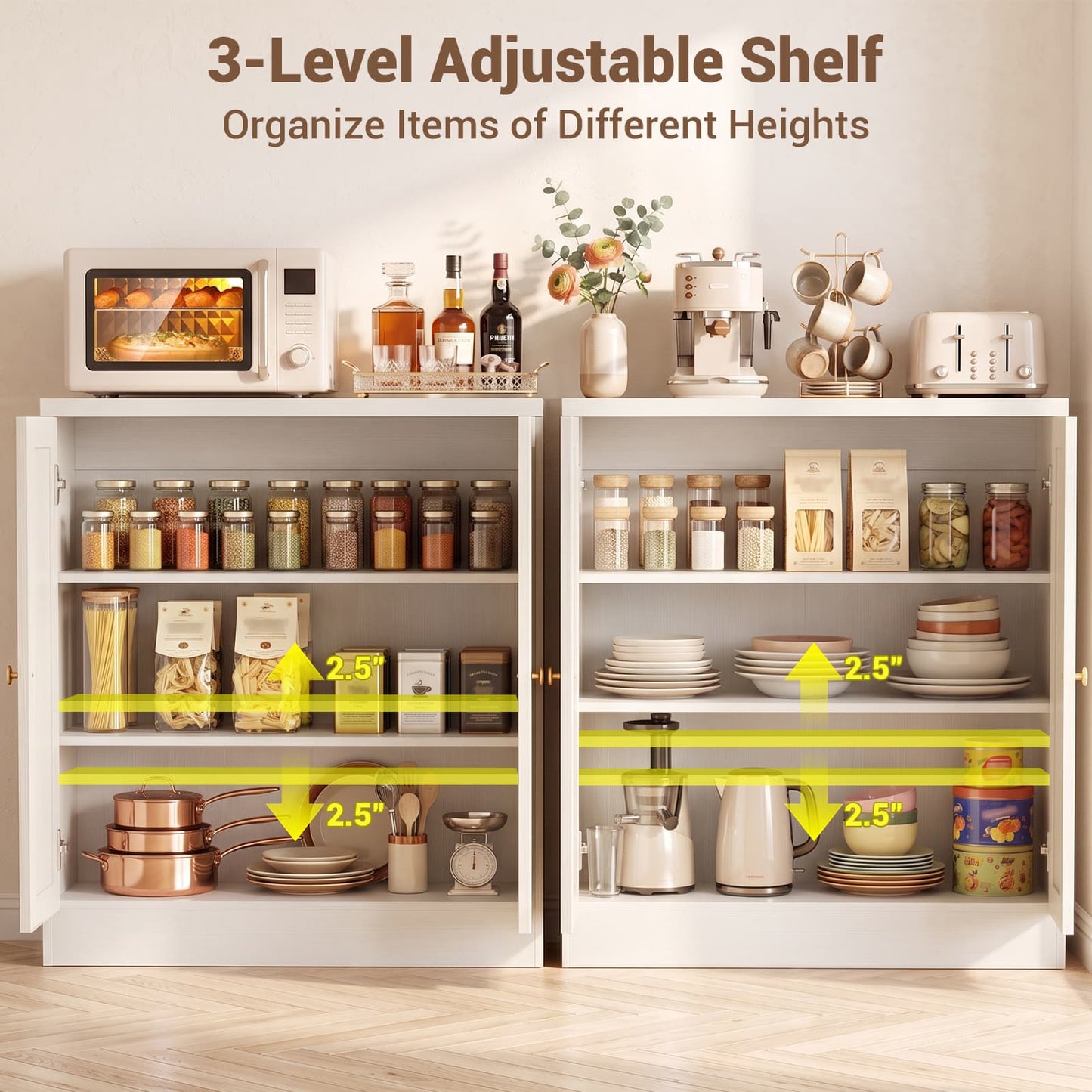31.5" Sideboard Buffet Cabinet with Soft Close Doors