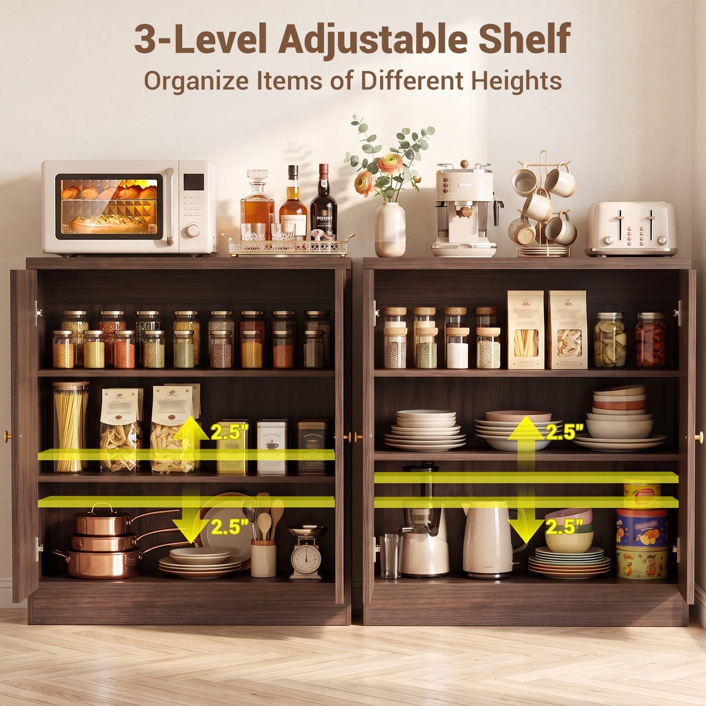 31.5" Sideboard Buffet Cabinet with Soft Close Doors