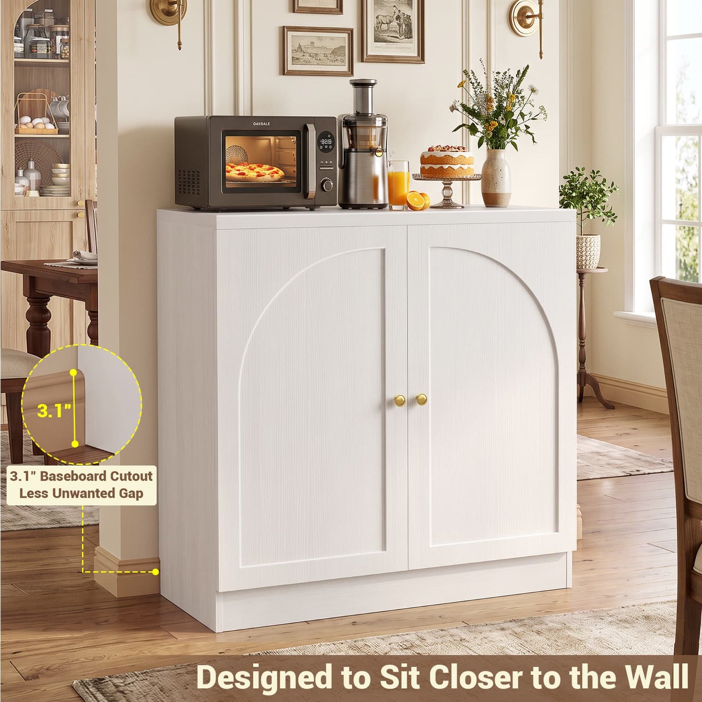 31.5" Sideboard Buffet Cabinet with Soft Close Doors