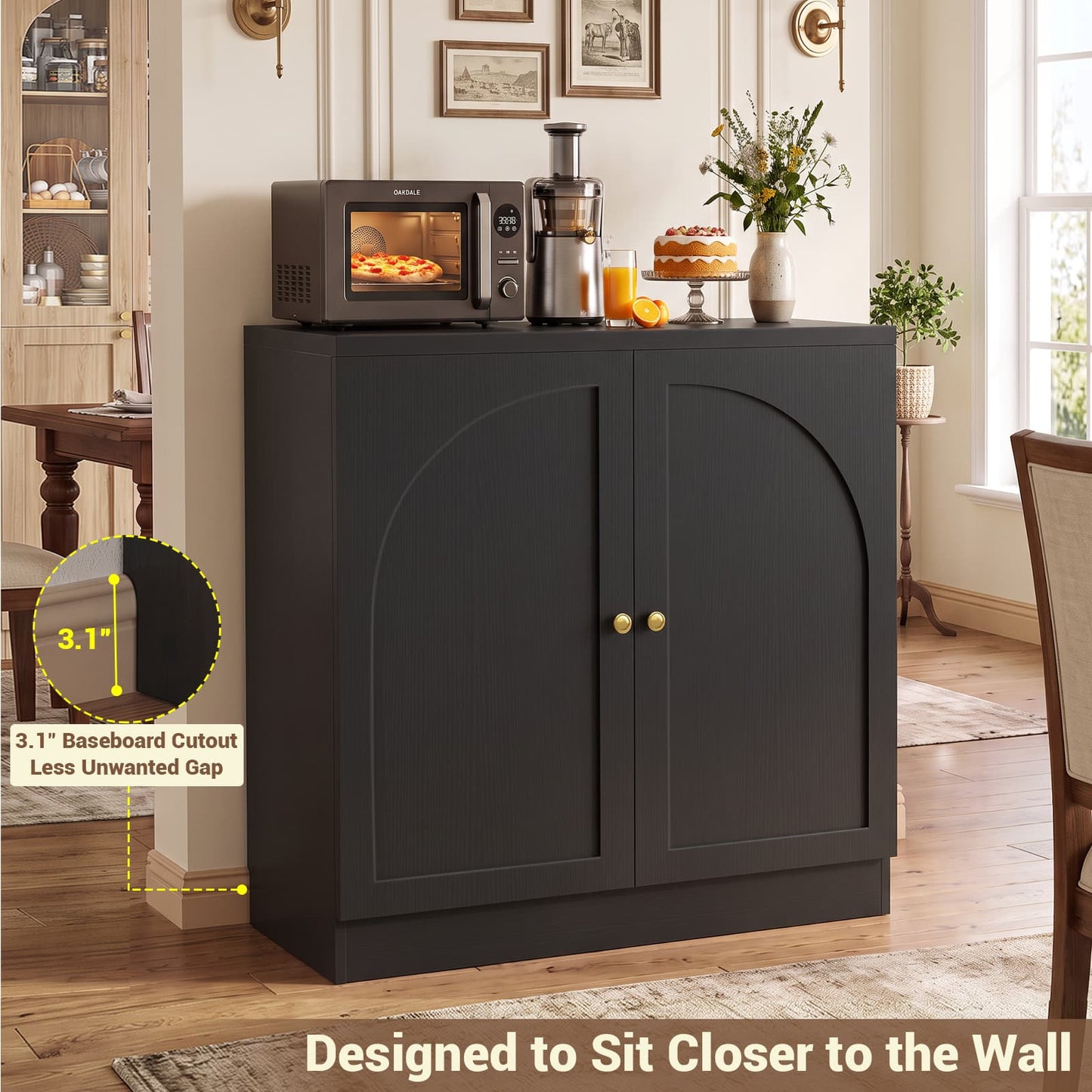 31.5" Sideboard Buffet Cabinet with Soft Close Doors