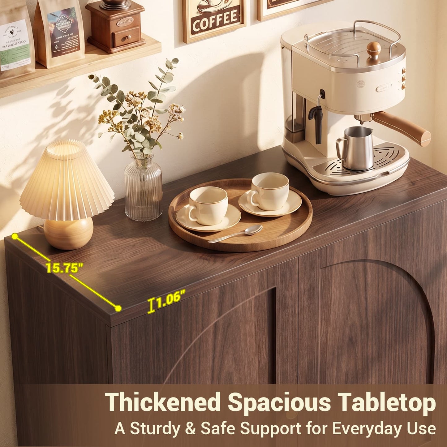 31.5" Sideboard Buffet Cabinet with Soft Close Doors