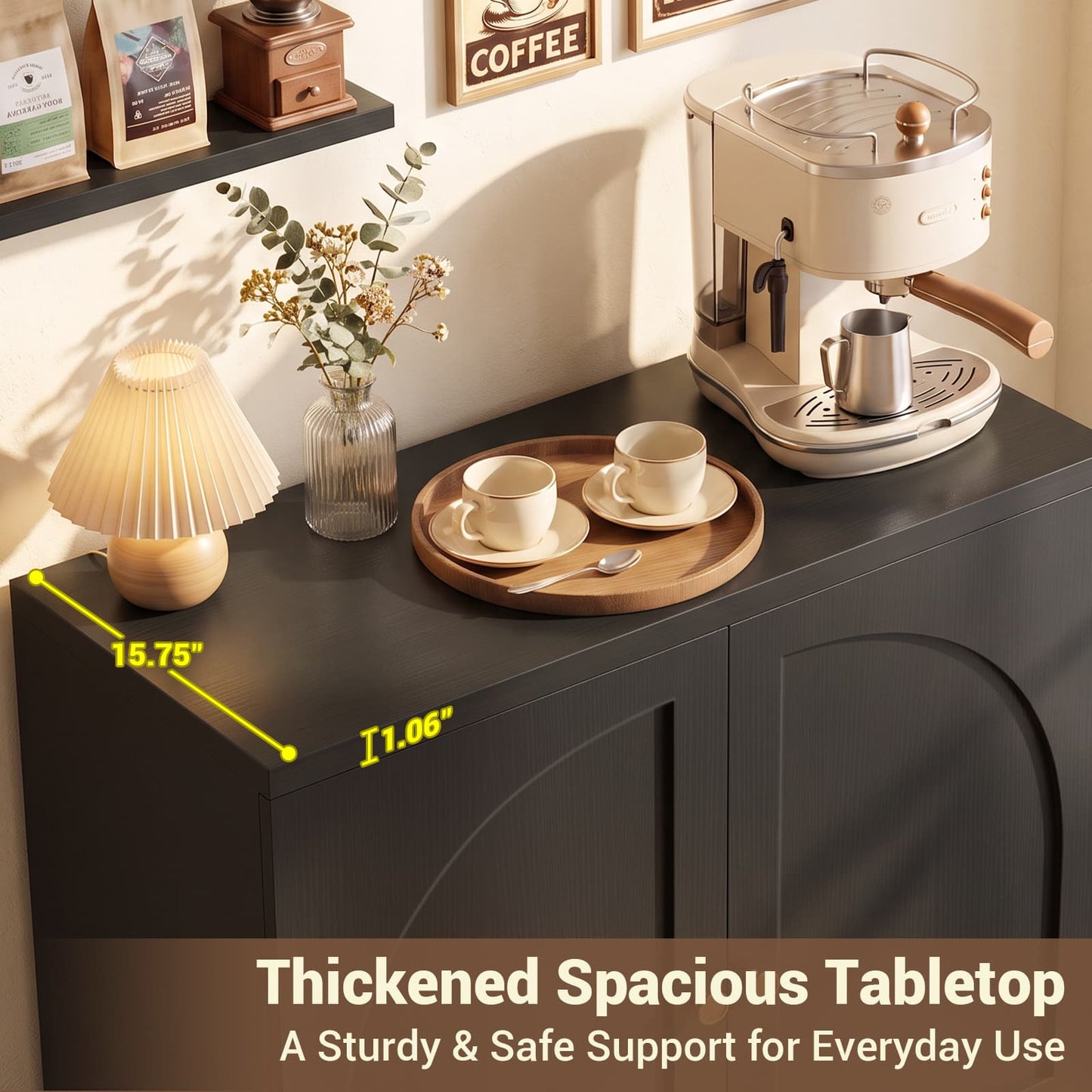31.5" Sideboard Buffet Cabinet with Soft Close Doors