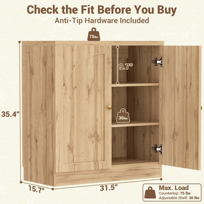 31.5" Sideboard Buffet Cabinet with Soft Close Doors