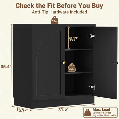 31.5" Sideboard Buffet Cabinet with Soft Close Doors