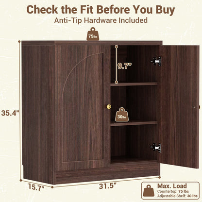 31.5" Sideboard Buffet Cabinet with Soft Close Doors