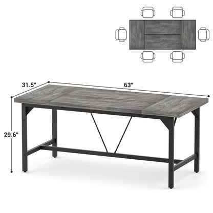 63 Inch Computer Desk, Sturdy Large Office Desk, Premium 2 Person Long Desks