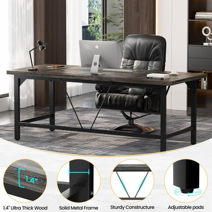 70.8 x 31.5 Inch Extra Long Executive Computer Desk