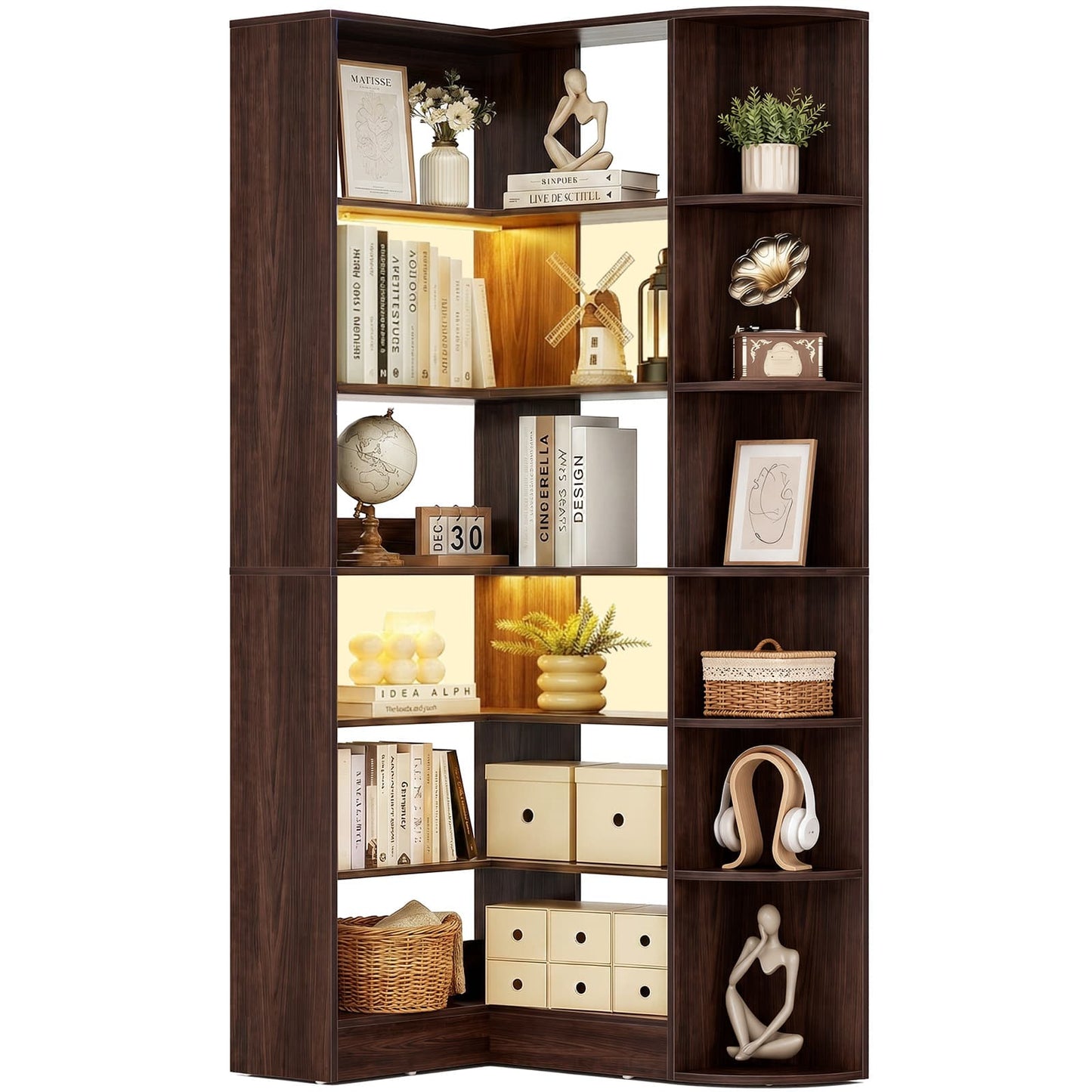 Corner Shelf with 2 Motion Sensor Lights