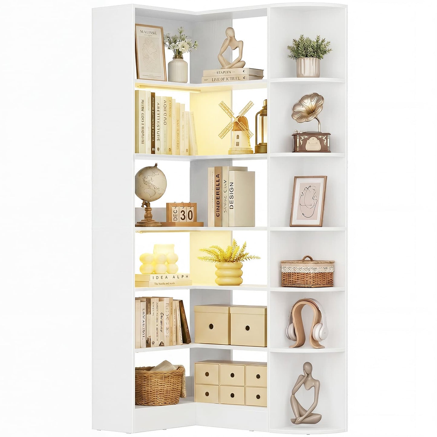Corner Shelf with 2 Motion Sensor Lights
